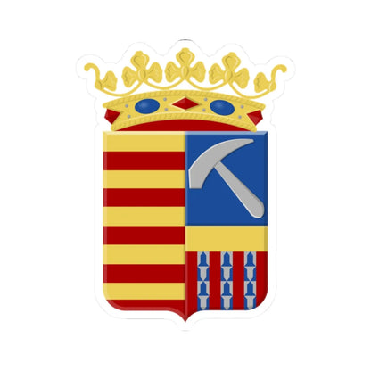 Kortessem wapen1 (Belgium) (Coat of Arms) STICKER Vinyl Kiss-Cut Decal 2 Inch White - The Sticker Space