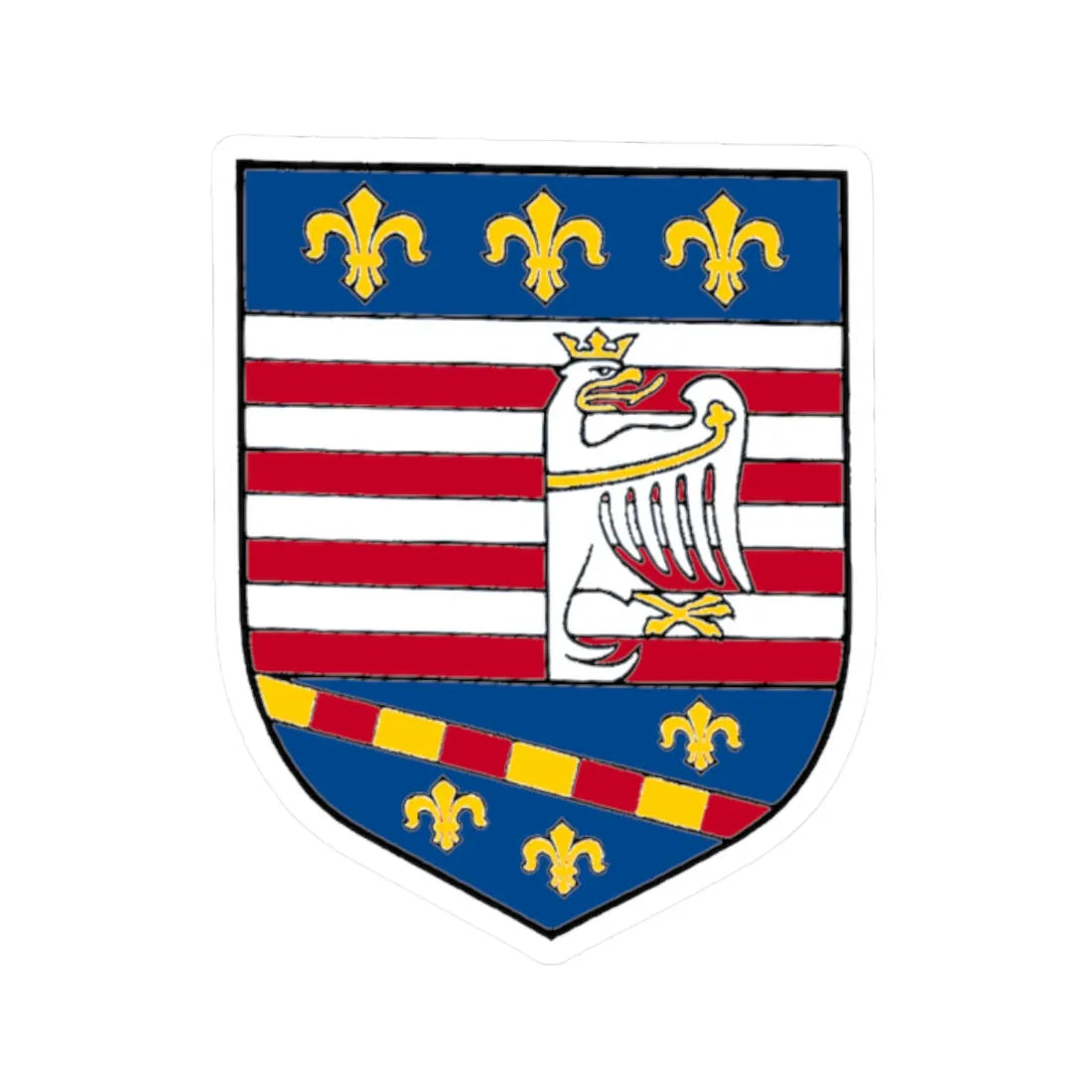 Kosice Coat of Arms (Slovakia) (Coat of Arms) STICKER Vinyl Kiss-Cut Decal 2 Inch White - The Sticker Space