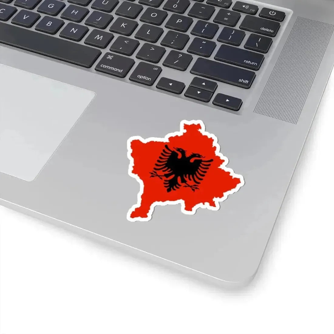 Kosovo with flag of Albania (Albania) STICKER Vinyl Kiss-Cut Decal - The Sticker Space