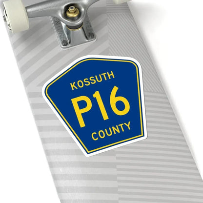Kossuth County Route P16 IA (Iowa) (Road Sign) STICKER Vinyl Kiss-Cut Decal - The Sticker Space