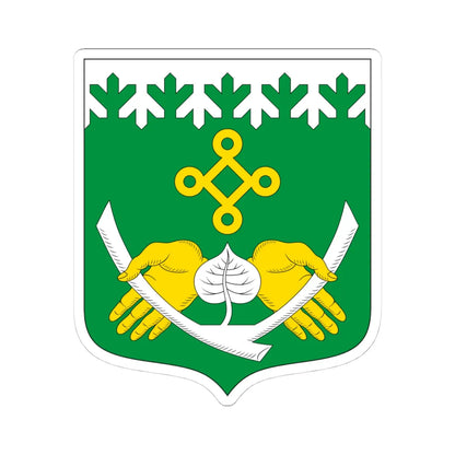 Kostomuksha Coat of Arms (Russia) (Coat of Arms) STICKER Vinyl Kiss-Cut Decal 4 Inch White - The Sticker Space