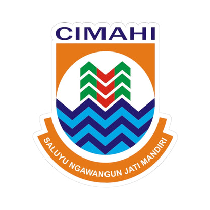 Kota Cimahi (Indonesia) (Coat of Arms) STICKER Vinyl Kiss-Cut Decal 3 Inch White - The Sticker Space