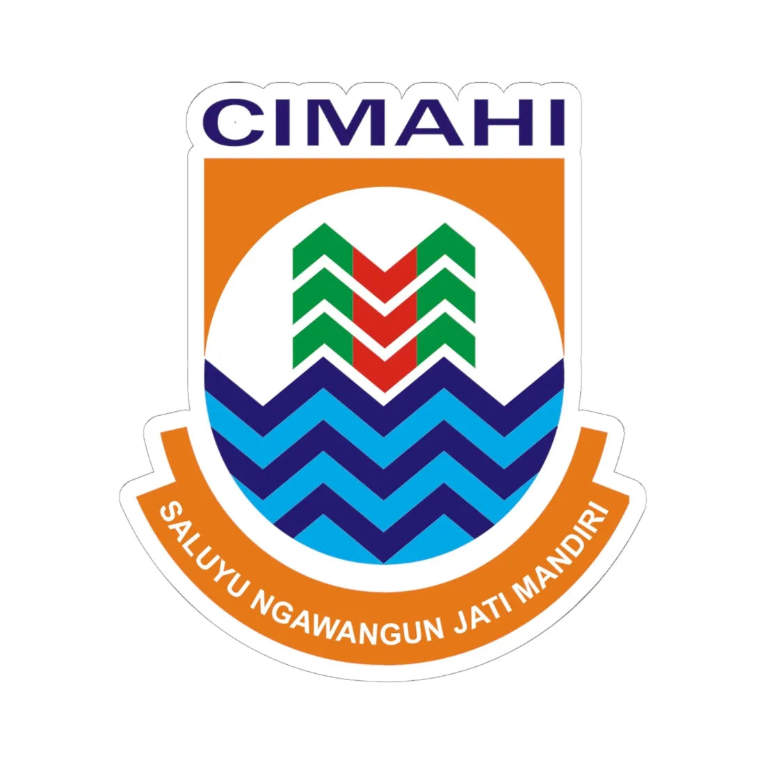 Kota Cimahi (Indonesia) (Coat of Arms) STICKER Vinyl Kiss-Cut Decal - The Sticker Space