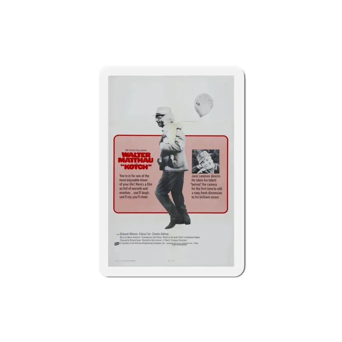 Kotch 1971 Movie Poster Refrigerator Magnet 3 Inch - The Sticker Space