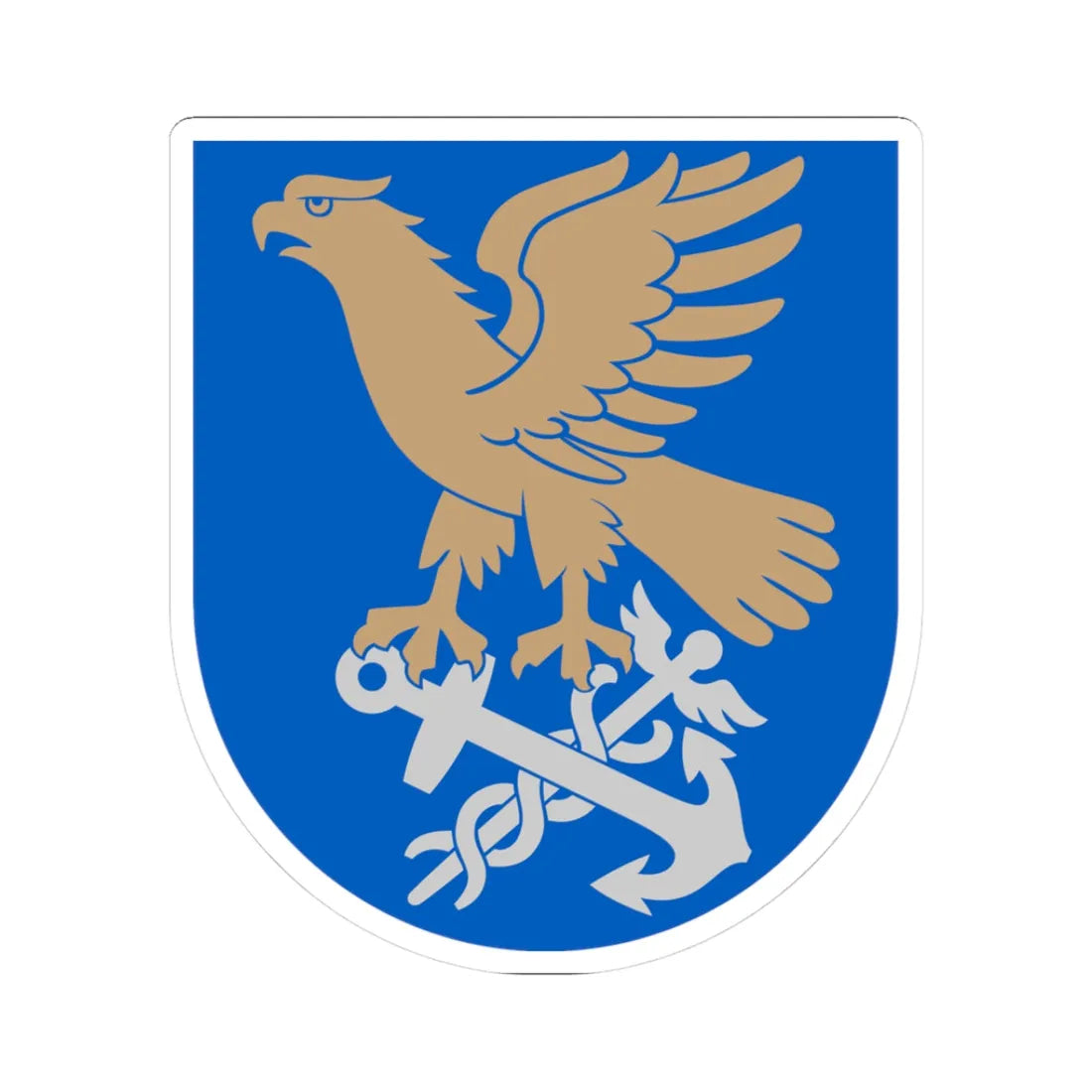 Kotka.vaakuna (Finland) (Coat of Arms) STICKER Vinyl Kiss-Cut Decal 3 Inch White - The Sticker Space