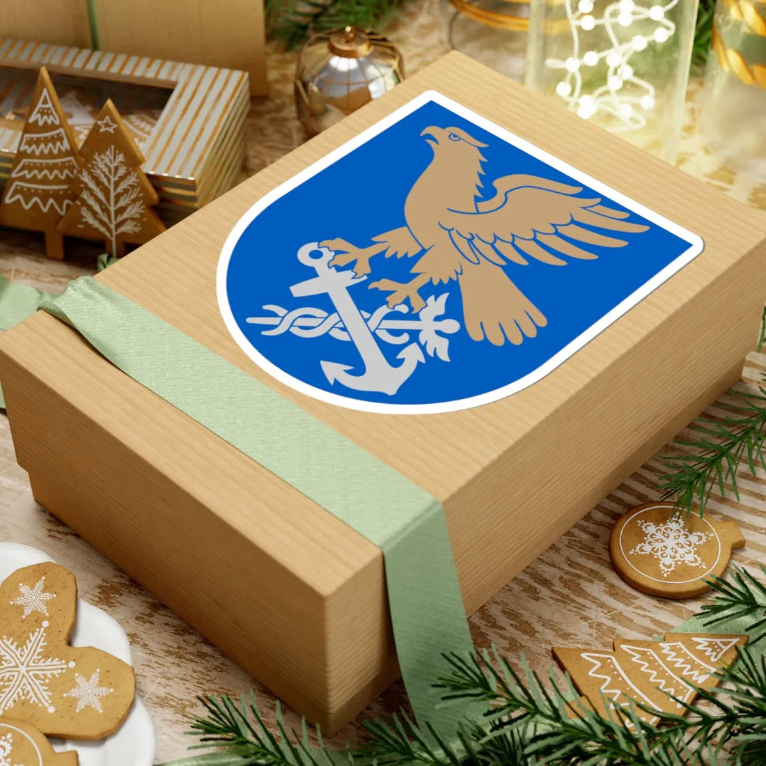 Kotka.vaakuna (Finland) (Coat of Arms) STICKER Vinyl Kiss-Cut Decal - The Sticker Space