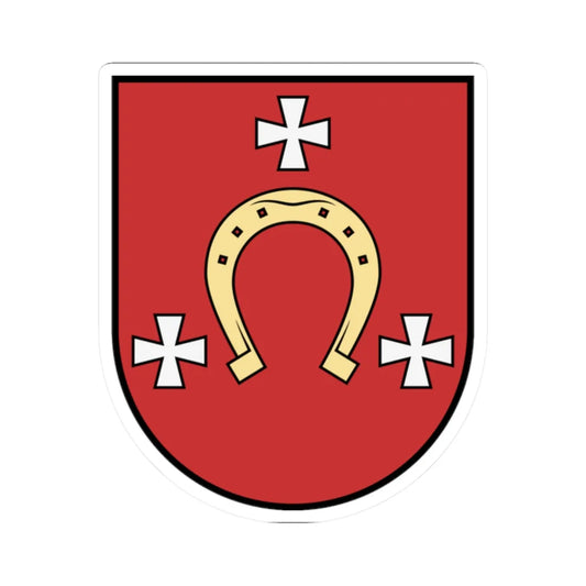 Kovel coat of arms lesser (Ukraine) (Coat of Arms) STICKER Vinyl Kiss-Cut Decal 2 Inch White - The Sticker Space