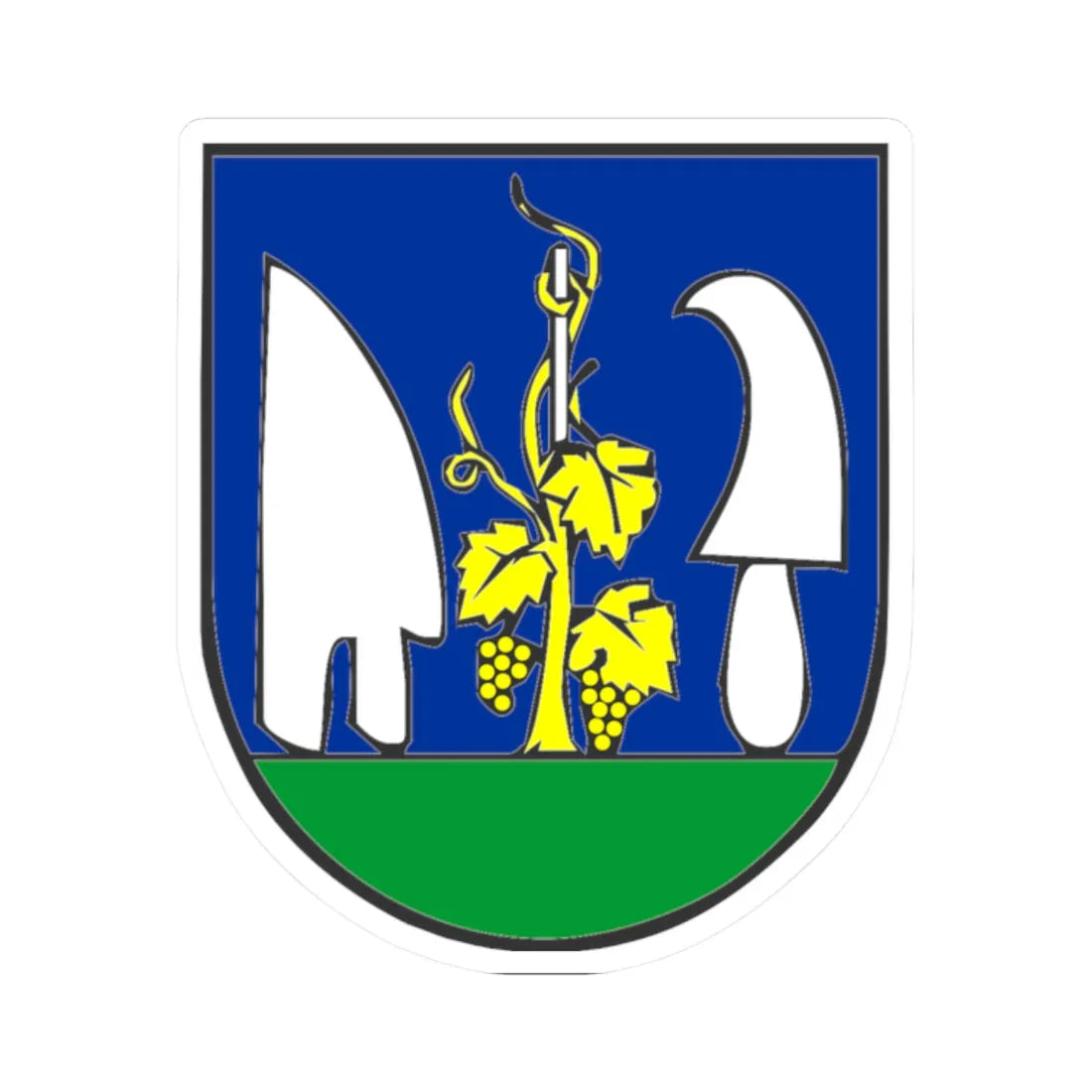 Kozarovce erb (Slovakia) (Coat of Arms) STICKER Vinyl Kiss-Cut Decal 2 Inch White - The Sticker Space