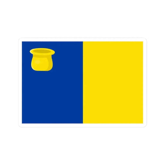 Kraainem vlag (Belgium) STICKER Vinyl Kiss-Cut Decal 2 Inch White - The Sticker Space