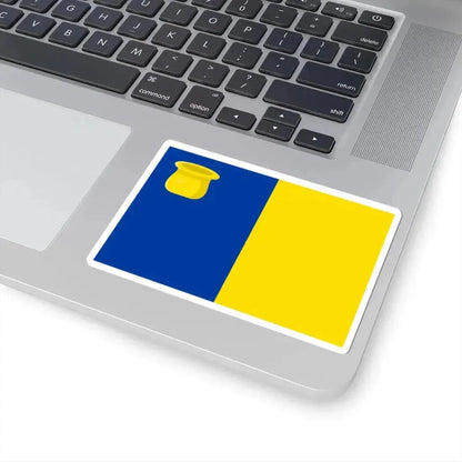 Kraainem vlag (Belgium) STICKER Vinyl Kiss-Cut Decal - The Sticker Space