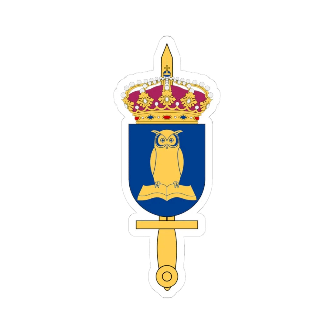 Krigsarkivet vapen (Sweden) (Coat of Arms) STICKER Vinyl Kiss-Cut Decal 3 Inch White - The Sticker Space