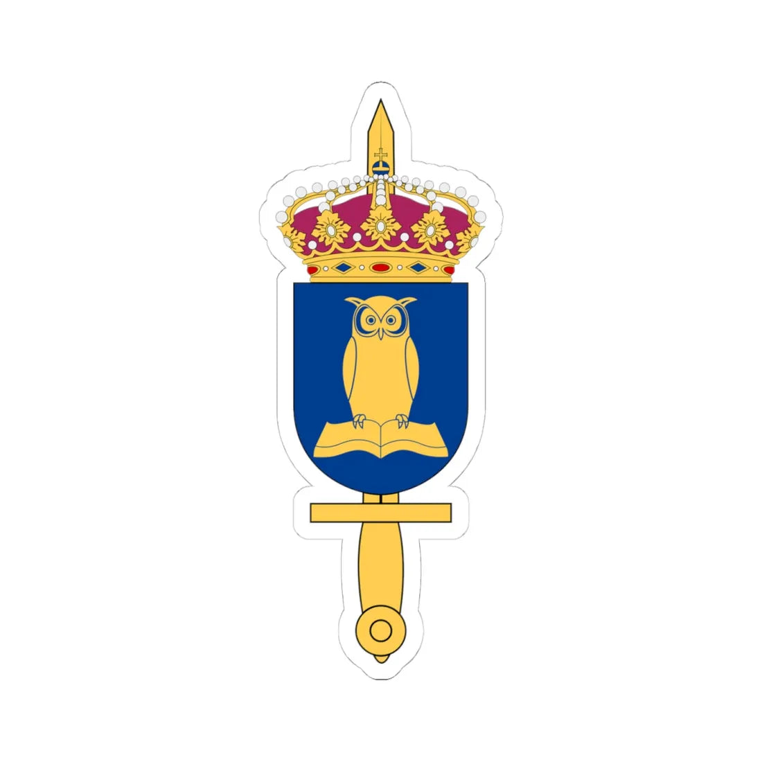 Krigsarkivet vapen (Sweden) (Coat of Arms) STICKER Vinyl Kiss-Cut Decal 4 Inch White - The Sticker Space
