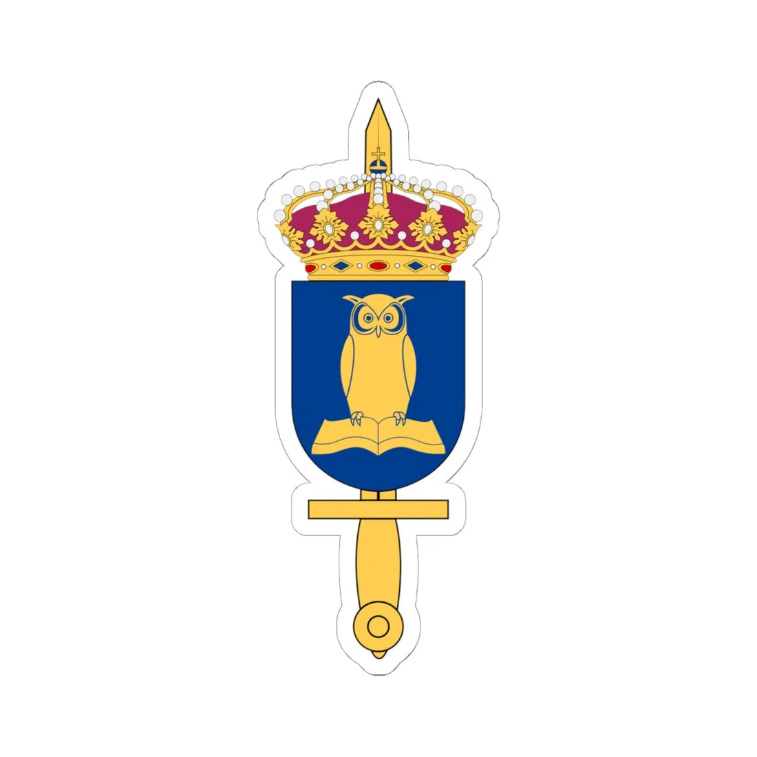 Krigsarkivet vapen (Sweden) (Coat of Arms) STICKER Vinyl Kiss-Cut Decal 6 Inch White - The Sticker Space