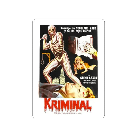 KRIMINAL 1966 Movie Poster STICKER Vinyl Die-Cut Decal 2 Inch - The Sticker Space