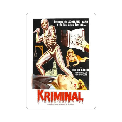 KRIMINAL 1966 Movie Poster - STICKER Vinyl Kiss-Cut Decal 2 Inch White - The Sticker Space