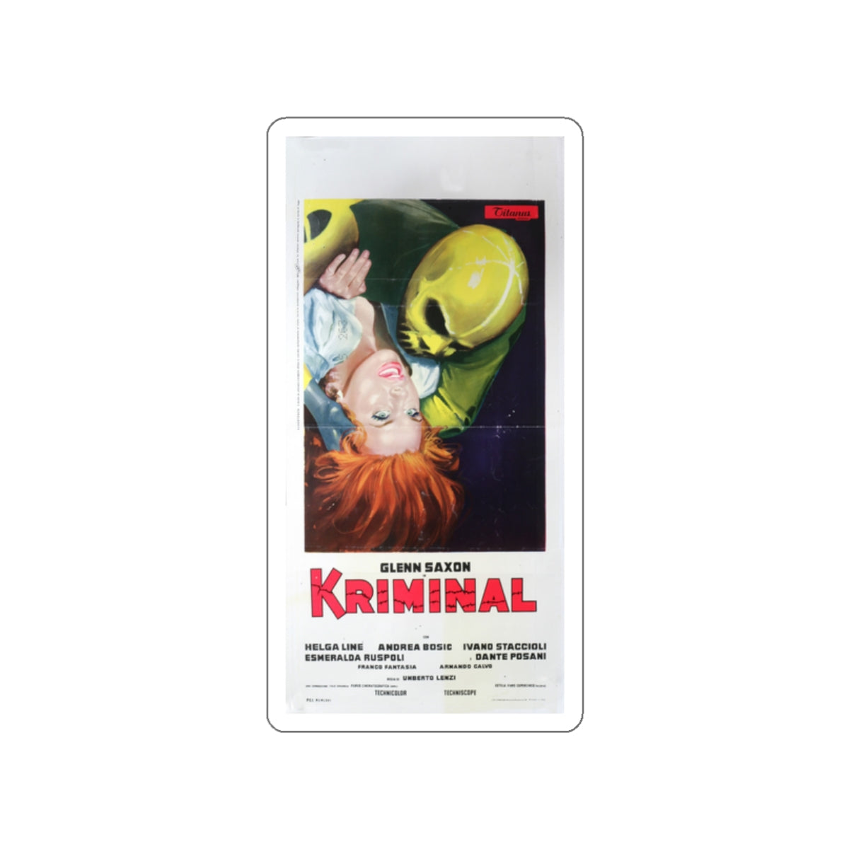 KRIMINAL (ITALIAN) 1966 Movie Poster STICKER Vinyl Die-Cut Decal-2 Inch-The Sticker Space