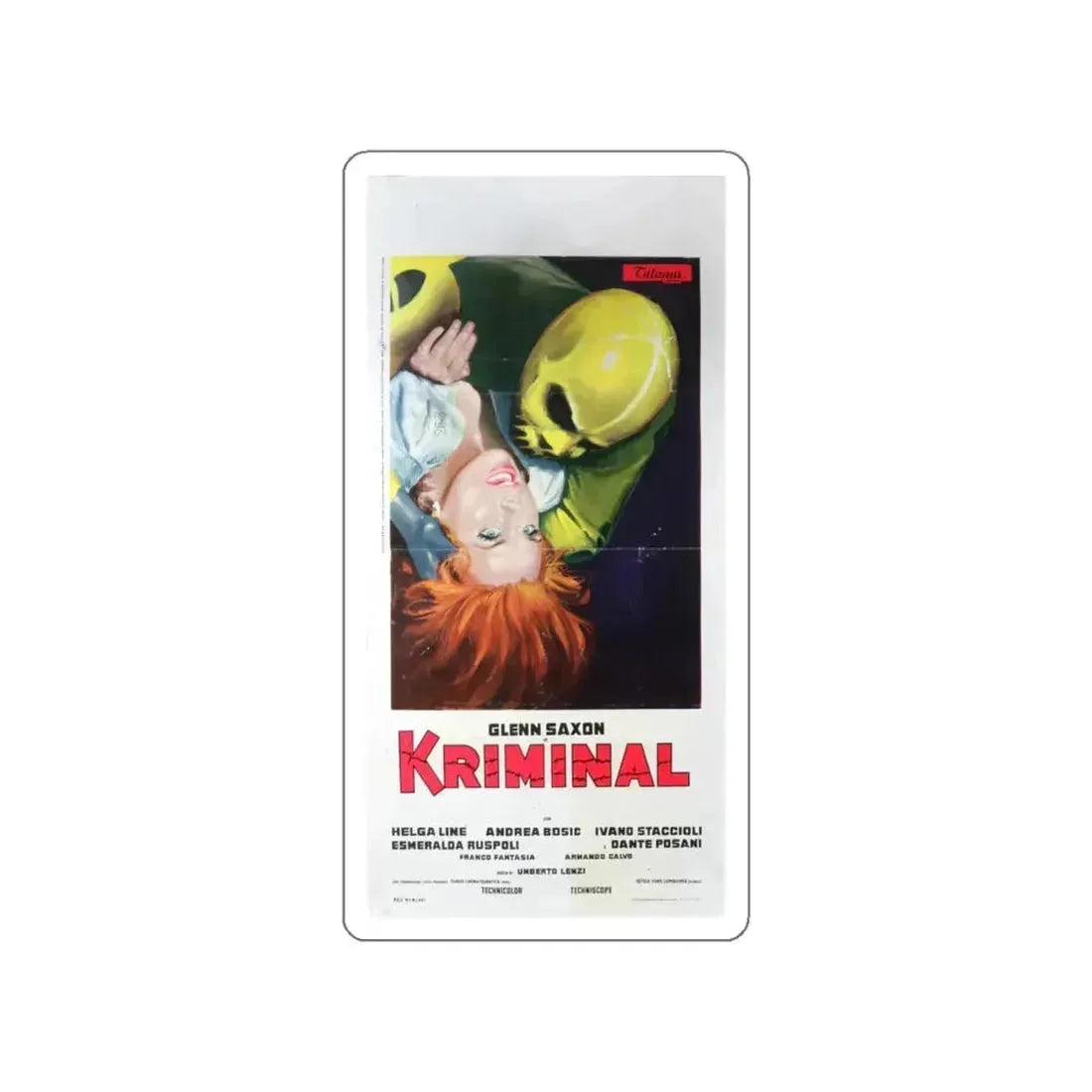 KRIMINAL (ITALIAN) 1966 Movie Poster STICKER Vinyl Die-Cut Decal 4 Inch - The Sticker Space