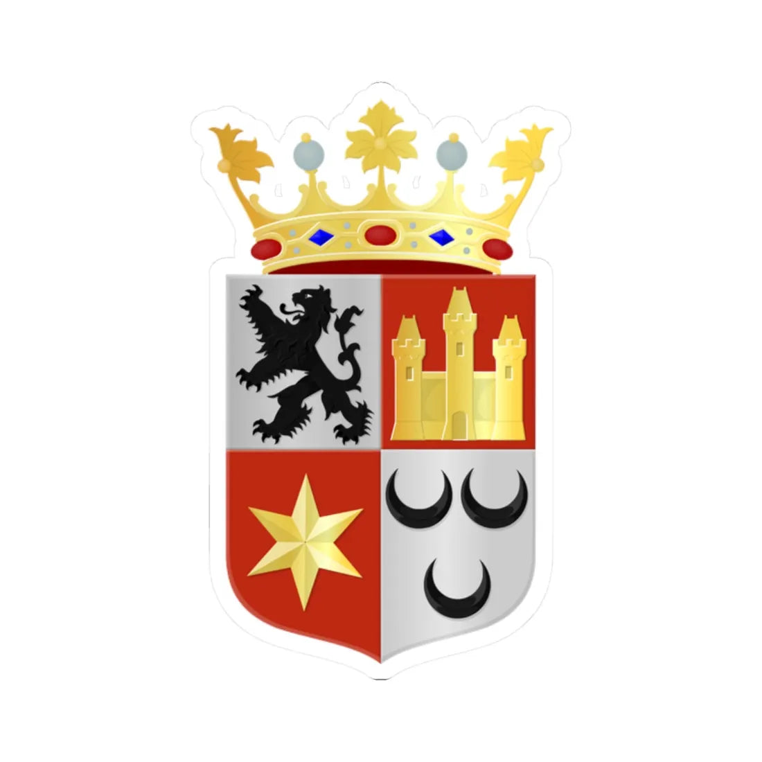 Krimpenerwaard wapen (Netherlands) (Coat of Arms) STICKER Vinyl Kiss-Cut Decal 2 Inch White - The Sticker Space