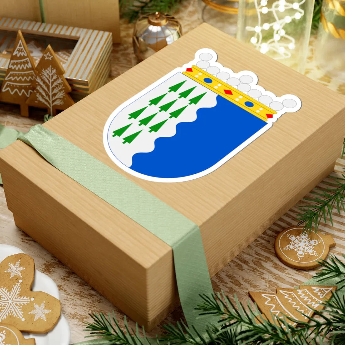 Kristiinankaupunki.vaakuna (Finland) (Coat of Arms) STICKER Vinyl Kiss-Cut Decal - The Sticker Space