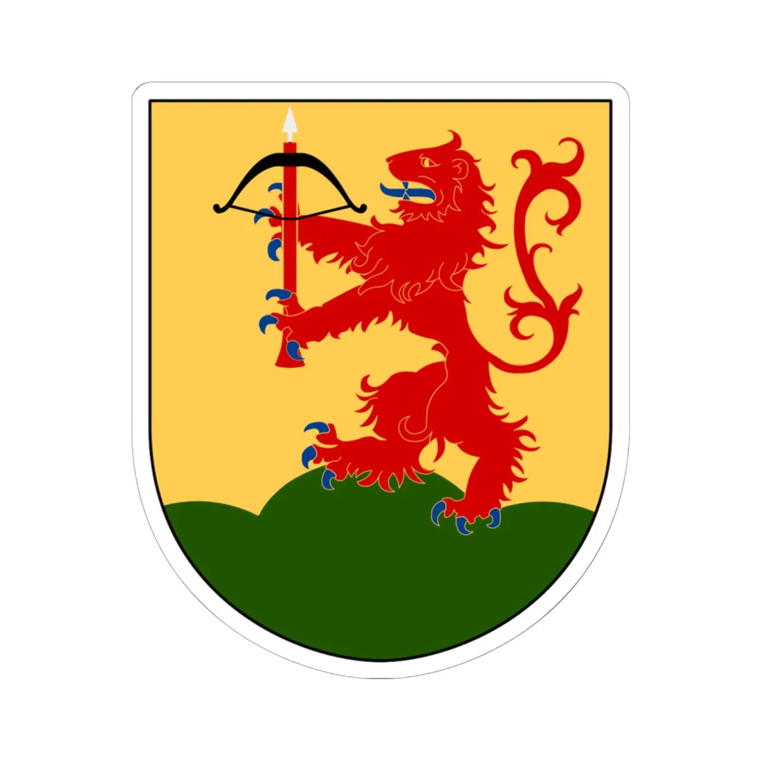 Kronoberg vapen (Sweden) (Coat of Arms) STICKER Vinyl Kiss-Cut Decal 6 Inch White - The Sticker Space