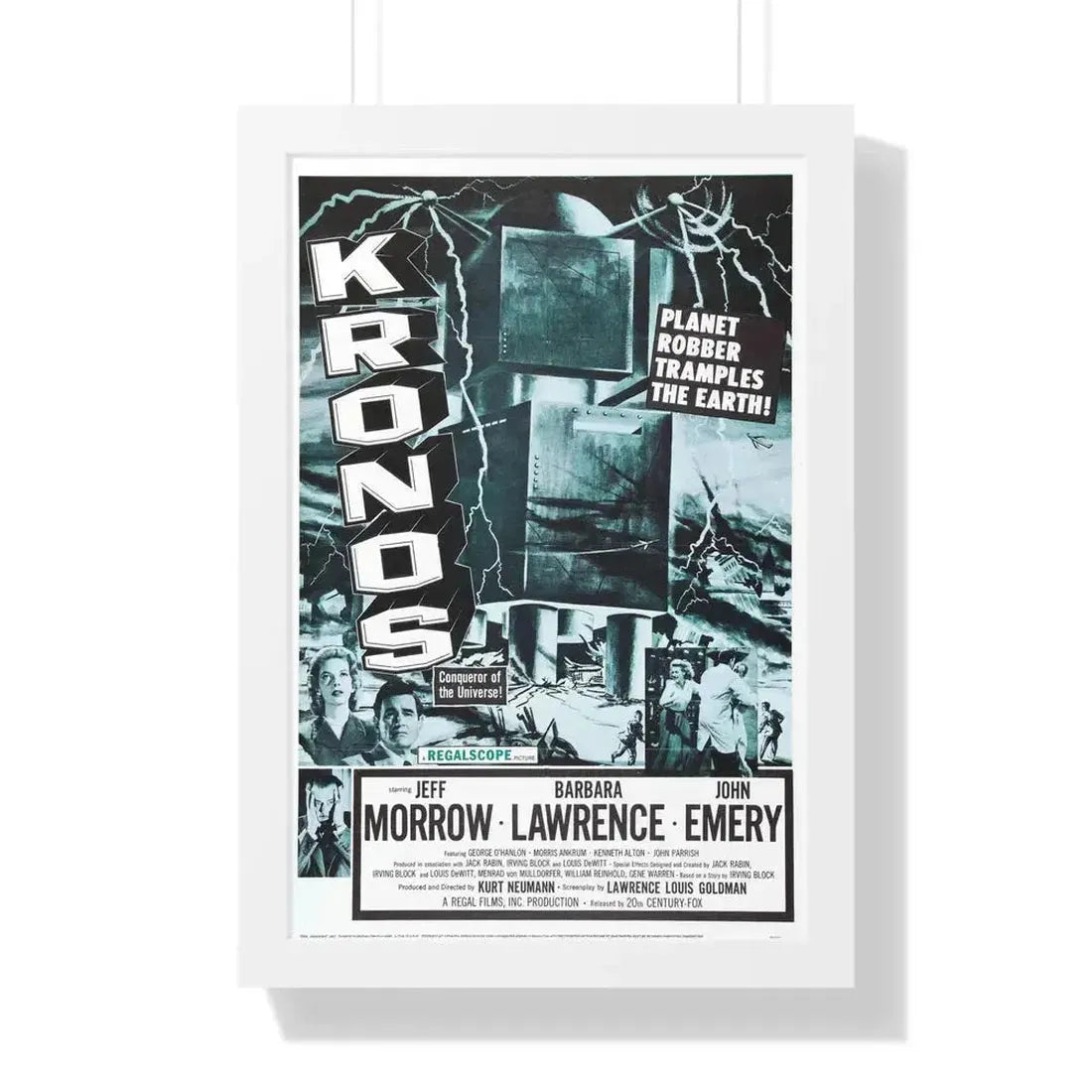 KRONOS 1957 - Framed Movie Poster 16″ x 24″ White - The Sticker Space