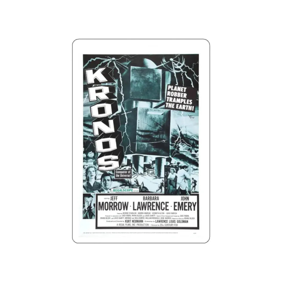 KRONOS 1957 Movie Poster STICKER Vinyl Die-Cut Decal - The Sticker Space
