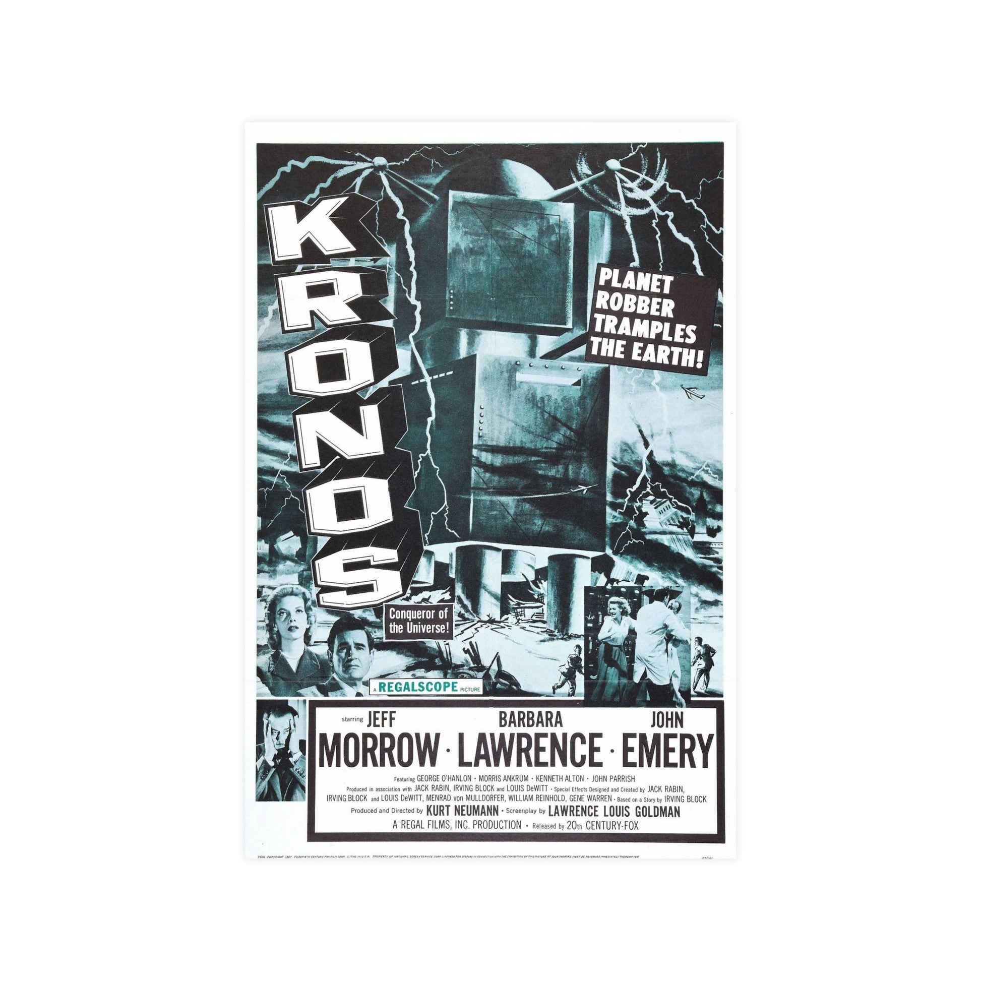 KRONOS 1957 - Paper Movie Poster-12″ x 18″ (Vertical)-The Sticker Space