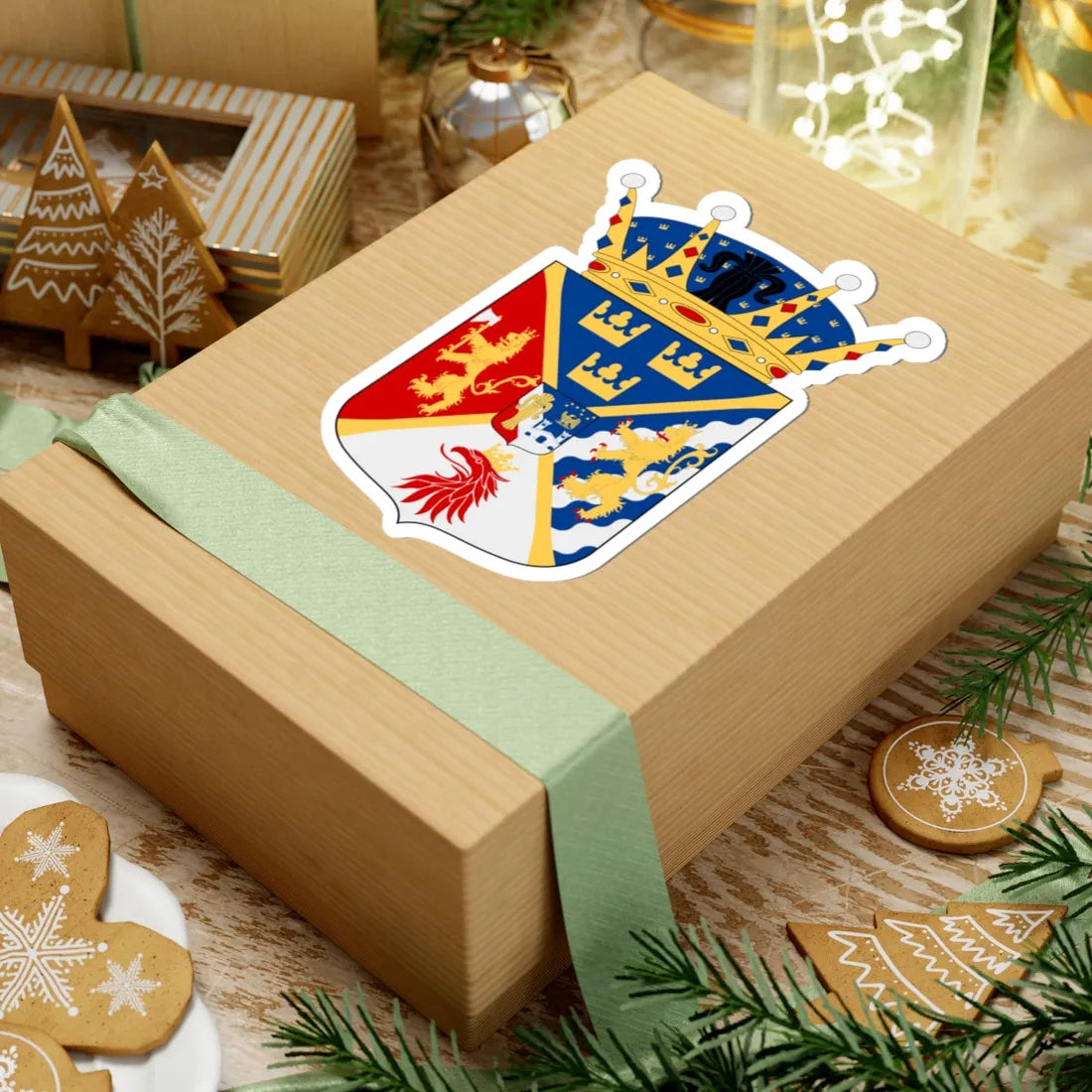 Kronprins Karl XV vapen (Sweden) (Coat of Arms) STICKER Vinyl Kiss-Cut Decal - The Sticker Space