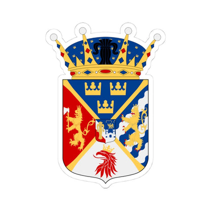 Kronprins Karl XV vapen (Sweden) (Coat of Arms) STICKER Vinyl Kiss-Cut Decal - The Sticker Space