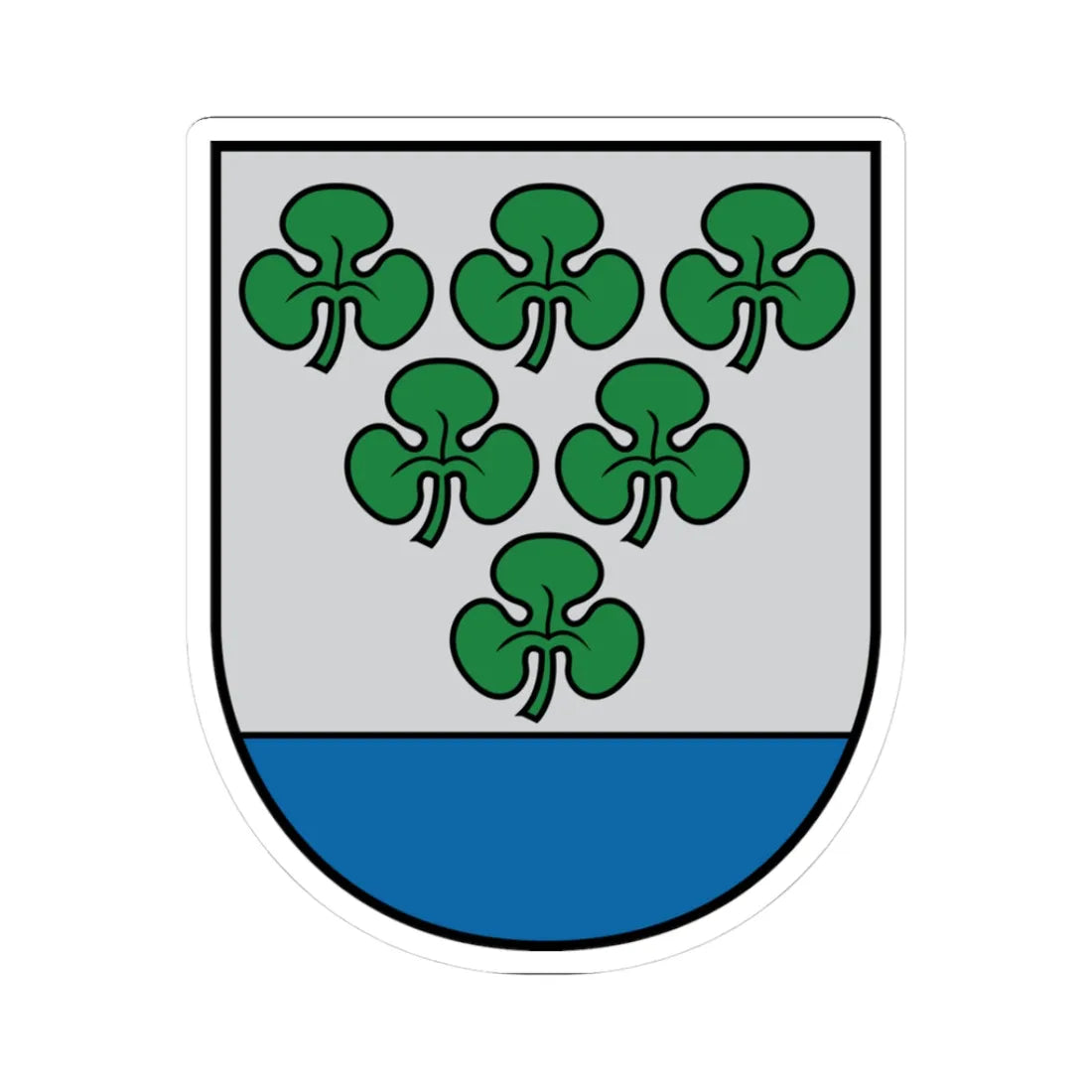 Kārsavas novads COA (Latvia) (Coat of Arms) STICKER Vinyl Kiss-Cut Decal 3 Inch White - The Sticker Space