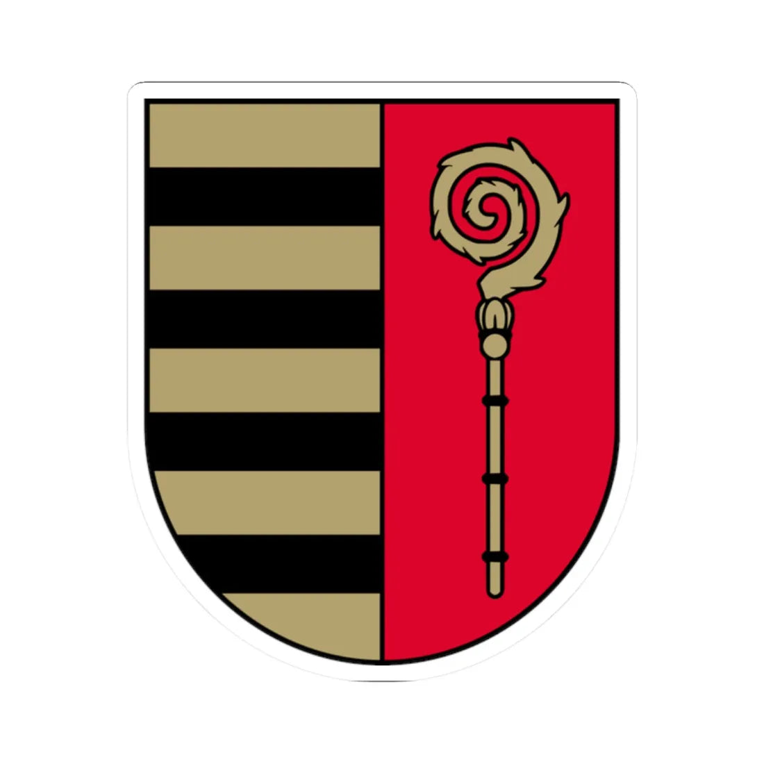 Krāslavas novads COA (Latvia) (Coat of Arms) STICKER Vinyl Kiss-Cut Decal - The Sticker Space