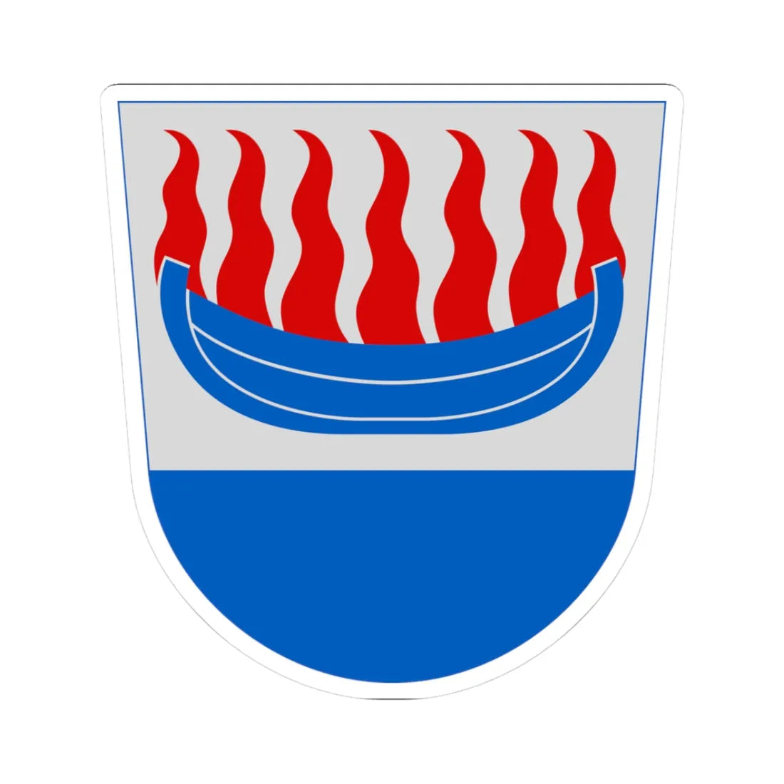 Kärsämäki.vaakuna (Finland) (Coat of Arms) STICKER Vinyl Kiss-Cut Decal 3 Inch White - The Sticker Space