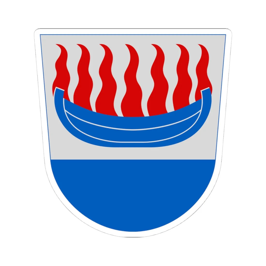 Kärsämäki.vaakuna (Finland) (Coat of Arms) STICKER Vinyl Kiss-Cut Decal 4 Inch White - The Sticker Space