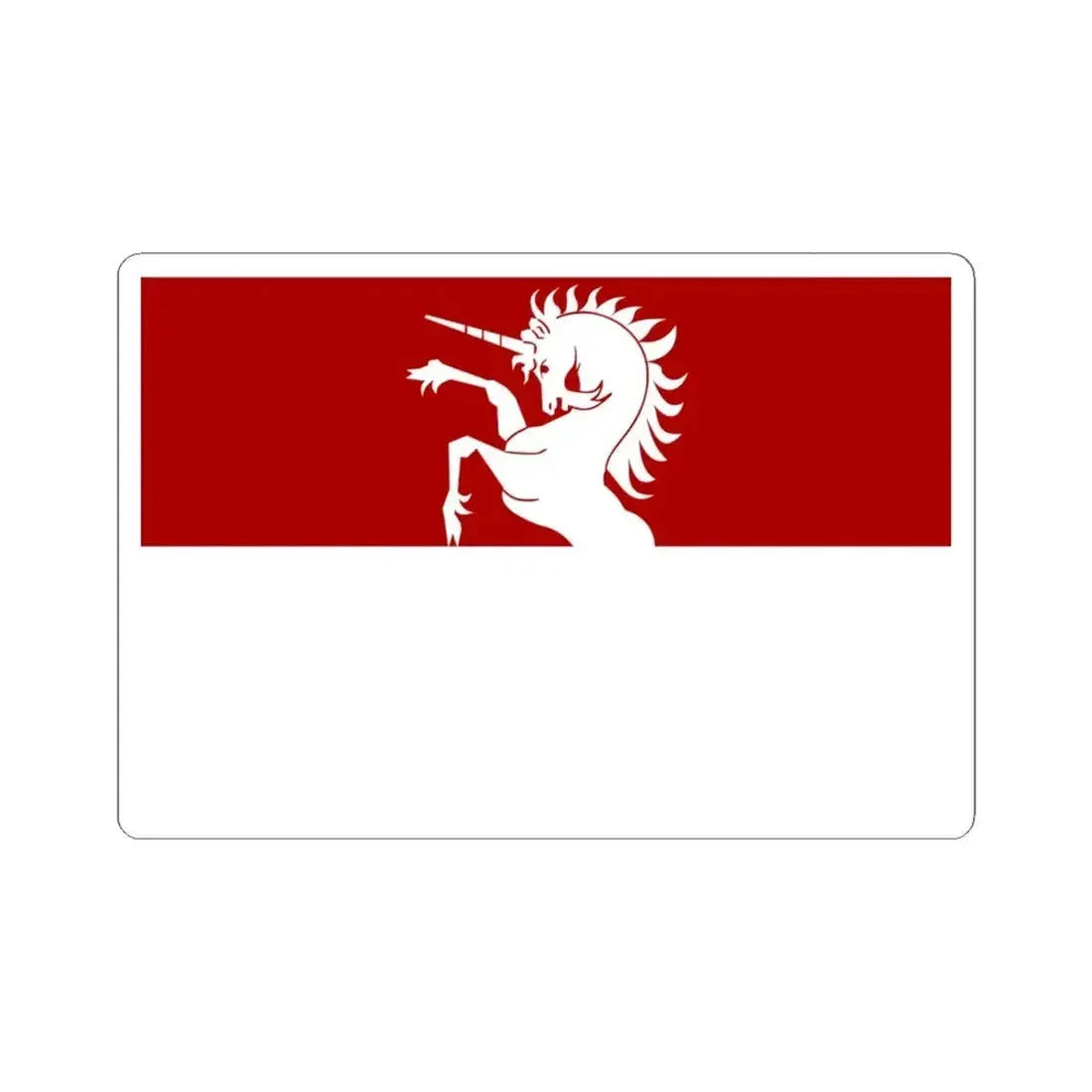 Kruibeke vlag (Belgium) STICKER Vinyl Kiss-Cut Decal 6 Inch White - The Sticker Space