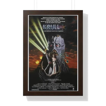 KRULL 1983 - Framed Movie Poster 16″ x 24″ Walnut - The Sticker Space