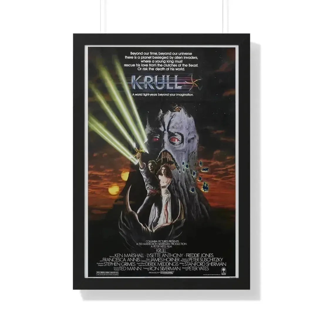 KRULL 1983 - Framed Movie Poster 20" x 30" Black - The Sticker Space