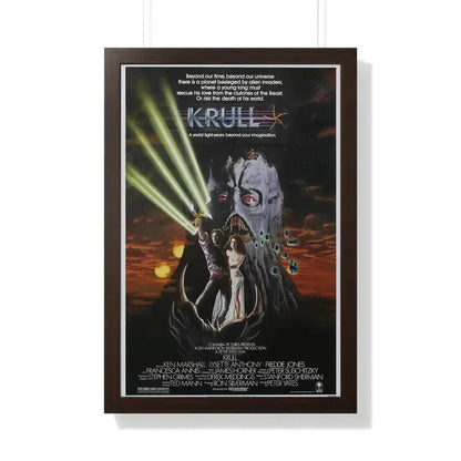 KRULL 1983 - Framed Movie Poster 20" x 30" Walnut - The Sticker Space