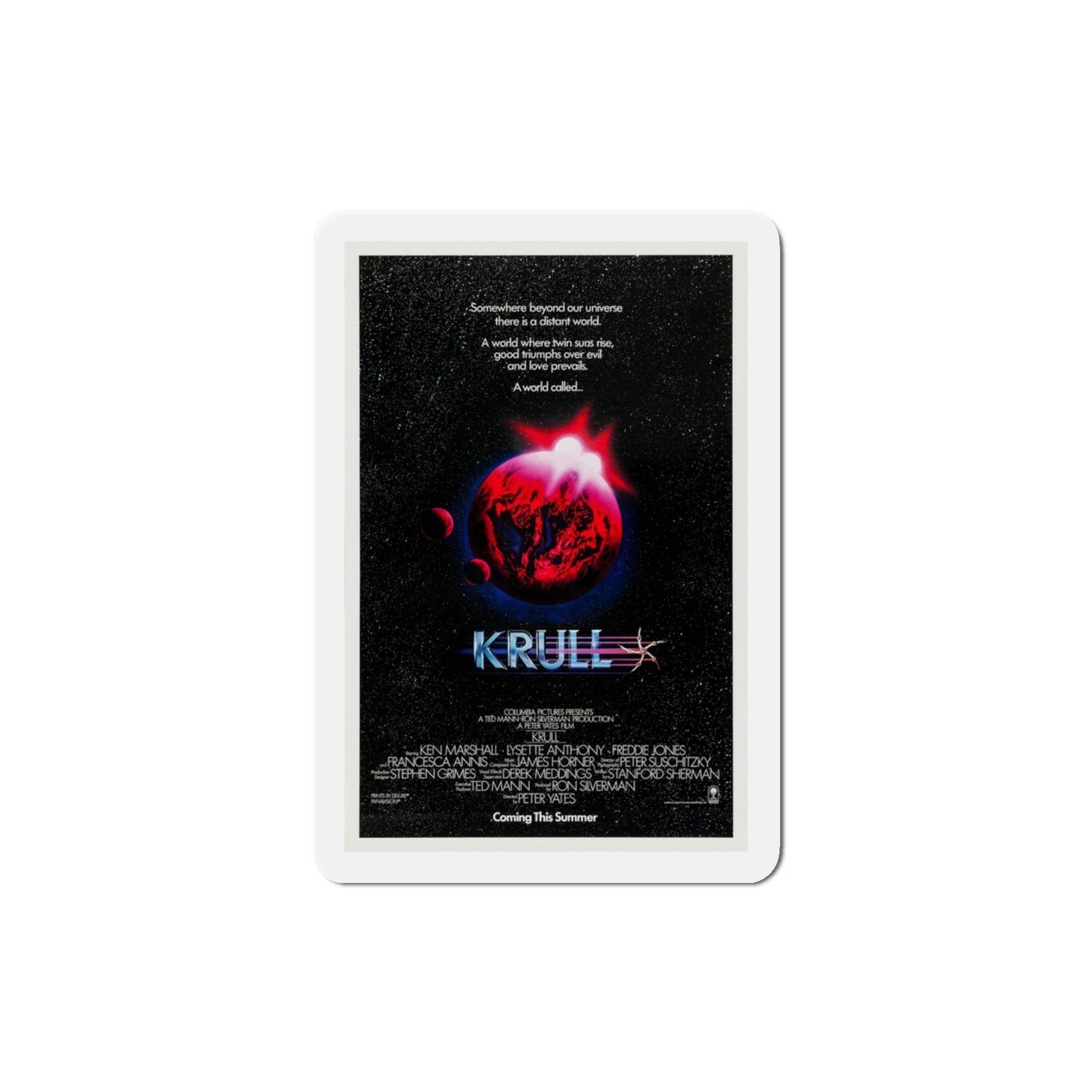 Krull 1983 Movie Poster Die-Cut Magnet-3" x 3"-The Sticker Space