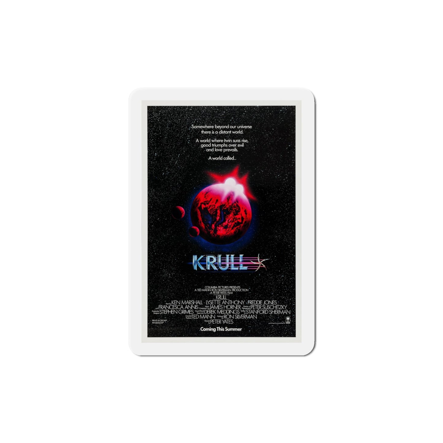 Krull 1983 Movie Poster Die-Cut Magnet-4" x 4"-The Sticker Space