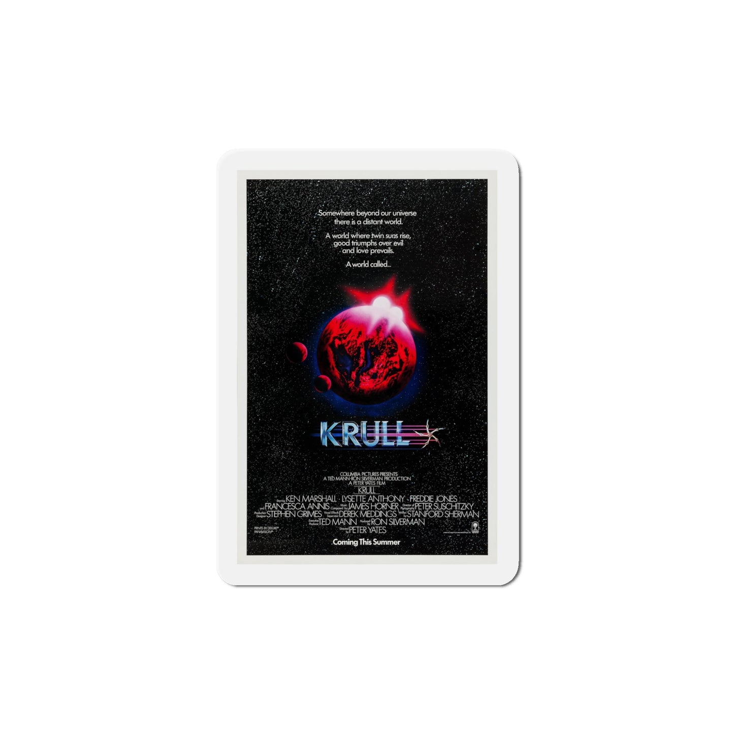 Krull 1983 Movie Poster Die-Cut Magnet-5" x 5"-The Sticker Space