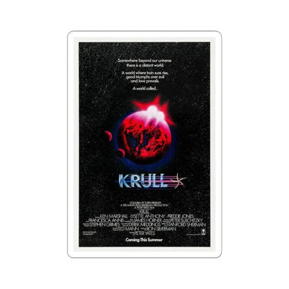 Krull 1983 Movie Poster - STICKER Vinyl Kiss-Cut Decal 3 Inch White - The Sticker Space