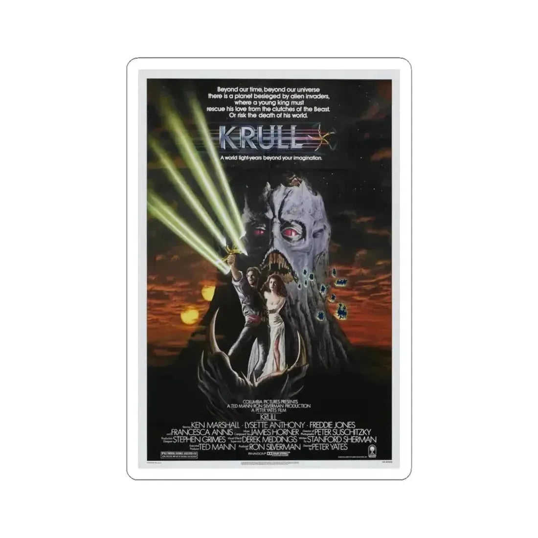 KRULL 1983 Movie Poster - STICKER Vinyl Kiss-Cut Decal - The Sticker Space