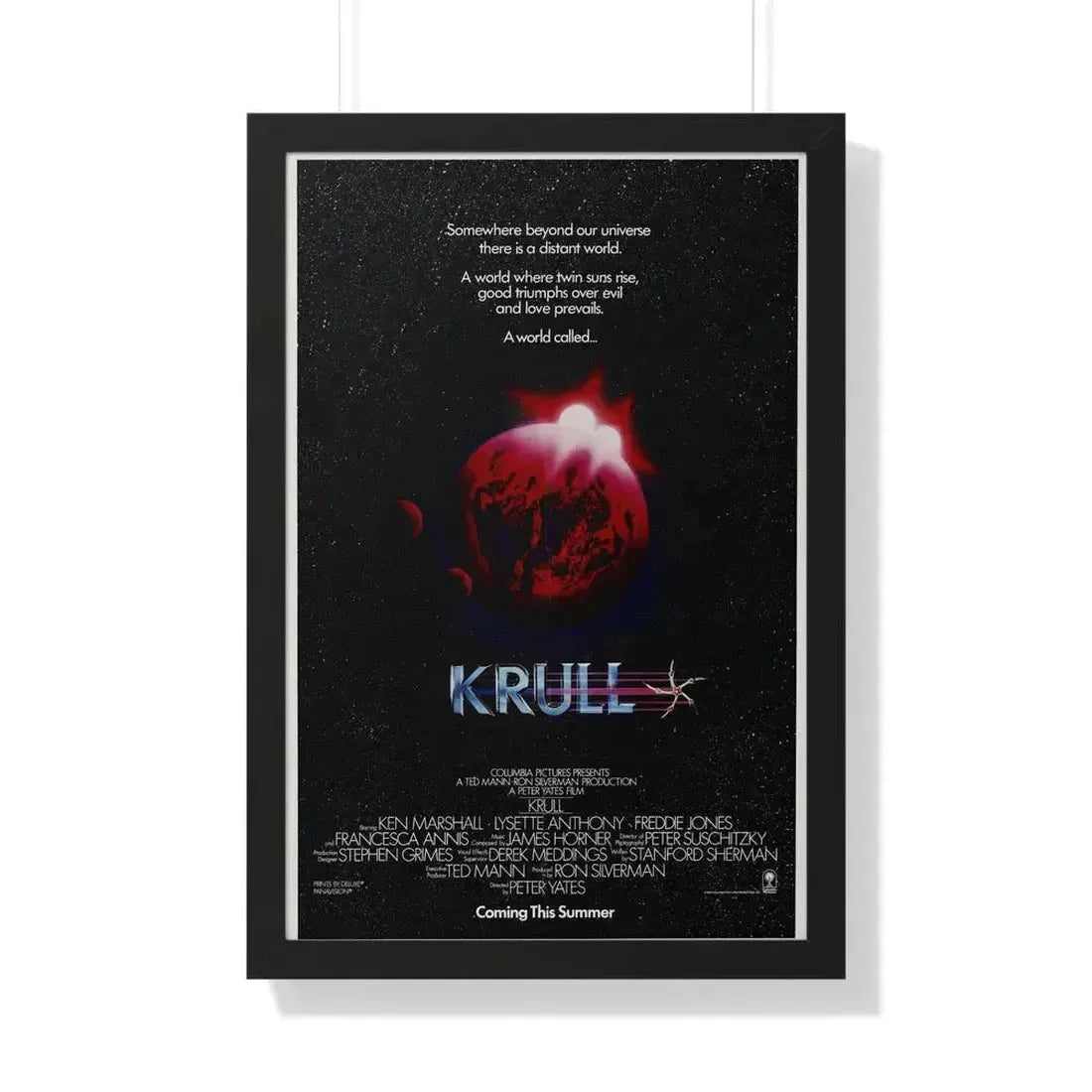 KRULL (TEASER) 1983 - Framed Movie Poster 20" x 30" Black - The Sticker Space