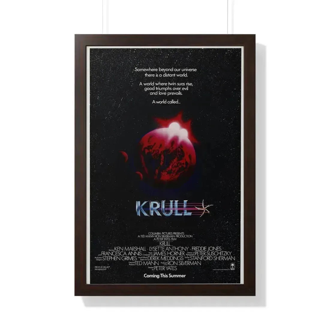 KRULL (TEASER) 1983 - Framed Movie Poster 20" x 30" Walnut - The Sticker Space