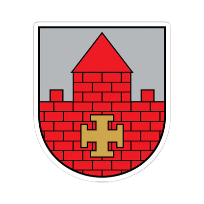 Krustpils COA (Latvia) (Coat of Arms) STICKER Vinyl Kiss-Cut Decal 6 Inch White - The Sticker Space