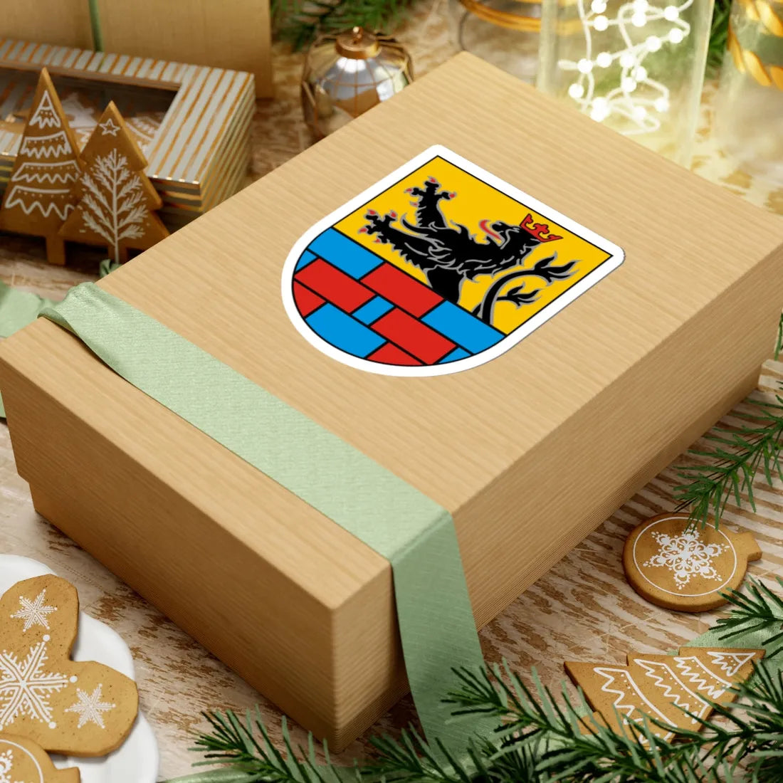 Księstwo rugijskie COA (Denmark) (Coat of Arms) STICKER Vinyl Kiss-Cut Decal - The Sticker Space