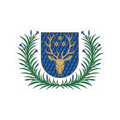 Kudirkos Naumiestis herbas (Lithuania) (Coat of Arms) STICKER Vinyl Kiss-Cut Decal 3 Inch White - The Sticker Space