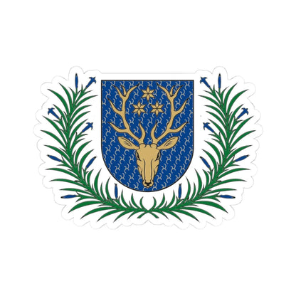 Kudirkos Naumiestis herbas (Lithuania) (Coat of Arms) STICKER Vinyl Kiss-Cut Decal 4 Inch White - The Sticker Space