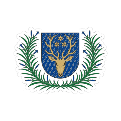 Kudirkos Naumiestis herbas (Lithuania) (Coat of Arms) STICKER Vinyl Kiss-Cut Decal 6 Inch White - The Sticker Space