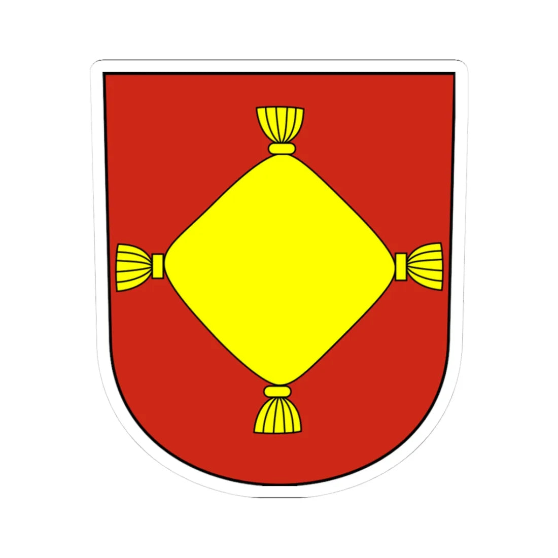 Kuesnacht-blazon (Switzerland) (Coat of Arms) STICKER Vinyl Kiss-Cut Decal 3 Inch White - The Sticker Space